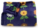 Modern Flower Navy Blue 5X6 Ft Oversized Plush Throw Blanket The Big One New!!. Fixed Price $19.95.