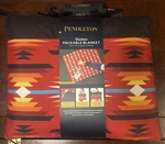 Pendleton Outdoor Packable Blanket 60"X72" Red Short Sands Reversible Aztec-new. Fixed Price $40.00.