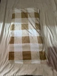The Big One Oversized Plush Throw Blanket Khaki Tan & Beige Plaid - 5FT X 6FT. Fixed Price $20.99.