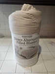 Berkshire Herringbone Down Alternative Filled Blanket King 112"X92". Fixed Price $29.99.