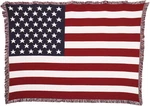 American Flag Blanket - Soft Cotton Tapestry Throw Made In The Usa (69X48). Fixed Price $108.99.