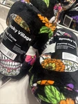 Lot Of 2 - Spooky Flannel Throw 50 X 70 Dia De Los Muertos Theme On Black New!. Fixed Price $45.00.