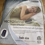 Shavel Twin Size Micro Flannel Quilted Controller Heated Blanket 66 X 85. Fixed Price $99.99.