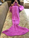 Pink Colorful Mermaid Tail Blanket Crocheted Adult Kids Soft Warm 6. Fixed Price $19.99.