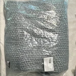 Pottery Barn Textured Basketweave Knit Throw Chambray 50X60. Fixed Price $49.50.