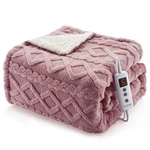 Caromio Heated Throw Blanket - Thick Tufted Sherpa Electric Wit.... Fixed Price $56.38.