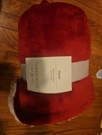 Threshold Throw Blanket 50X60 Red Reversible Faux Shearling Oeko-tex New. Fixed Price $12.00.