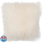 Slpr 16 X White Mongolian Lamb Pillow Neutral Decorative Furry Throw. Fixed Price $77.81.