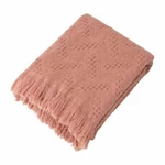 Glitzhome Woven Throw Blanket Lightweight 60" X 50" Coral Pink. Fixed Price $42.79.