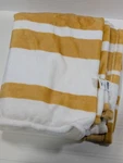 Room Essentials Throw Blanket White Yellow Printed Striped Midweight Plush Cozy. Fixed Price $10.16.