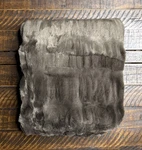 Pottery Barn Faux Fur Ruched Throw Blanket 50 X60 Mocha New!. Fixed Price $110.00.