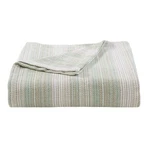 Tommy Bahama- Blanket, Soft Cotton King, Sandy Shore Stripe Green. Fixed Price $106.54.