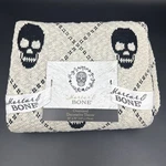 New Mortar & Bone Skulls Halloween Black White 50 X 70 Knit Throw Blanket Spooky. Fixed Price $33.99.