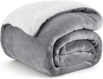 Bedsure Gentlesoft Sherpa Fleece Throw Blanket (50" X 60"), 01 - Grey. Fixed Price $50.05.