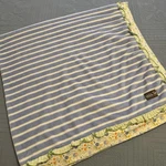 Htf Matilda Jane Truth Dare Blanket Striped Ruffle Floral Trim 55X60 Inches. Fixed Price $79.99.
