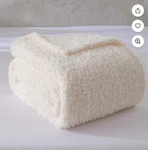 Mainstays Faux Shearling Blanket, Ivory, Full/queen 90"X90", For Adult. Fixed Price $19.99.