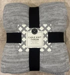 Modern Expressions Cable Knit Throw 50 60 In - Gray Brand New. Fixed Price $15.00.
