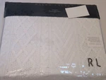 Ralph Lauren Highland Sweater Knit Throw Blanket White Rl Embroidered $355. Fixed Price $179.95.