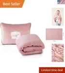 Travel Blanket And Pillow Ultra Soft Compact Lightweight 65X40 Pink. Fixed Price $54.82.