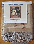 Walt Disney World Mickey Mouse Tapestry Woven Throw Cotton 50" X 60". Fixed Price $25.00.