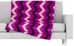New Kess Inhouse Nick Atkinson Chevron Dance Purple Fleece Throw Blanket 60"X50". Fixed Price $19.99.