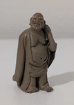 Vtg Bonsai Tree Mudman 2" Figure Holding White Blanket (B4). Fixed Price $8.00.
