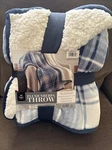 Nwt Members Mark Sherpa Throw Winter Sky Plaid Velvet Plush 60 X 70 Cozy. Fixed Price $29.99.