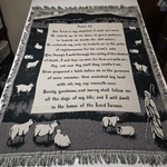 23RD Psalm Tapestry Throw Blanket, Crown Crafts. 100% Cotton. Made In Usa 46X62. Fixed Price $29.00.