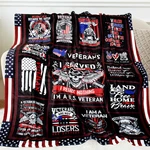 Veteran Day Gift Army Navy Air Force Blanket Throw. Fixed Price $50.99.