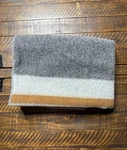 Williams Sonoma Italian Boiled Wool Stripe Throw Natural 50 X70 New!. Fixed Price $165.00.