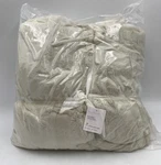 Pottery Barn Faux Fur Ruched Throw Blanket Ivory Oversized 60 80 In #Z1229. Fixed Price $220.74.