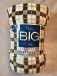 The Big One Olive Green Plaid Supersoft Plush Throw 5' X 6' New. Fixed Price $19.95.