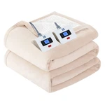 Electric Heated Blanket King 100X90 Flannel Sherpa Levels Beige Sealy 1-12. Fixed Price $209.99.