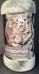 Frontier 50 X 60 Wilderness Tiger Blue Eyes Plush Throw Soft Blanket New. Fixed Price $18.00.