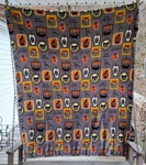 Halloween Way To Celebrate Velvet Fleece Blanket Throw Vampire Witch Cats Skull. Fixed Price $17.99.