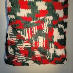 Hand Made Christmas Throw Blanket Red Green White 50 In X 30 Holiday Gift New. Fixed Price $49.99.