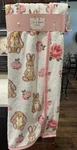 Soft & Sweet Reversible Plush Throw Bunny Rabbit Pink Rose Floral 50X70 Easter. Fixed Price $15.50.