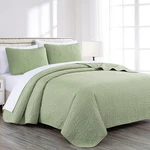 Chezmoi Collection Austin 3-PIECE Pinsonic Quilt Oversize Bedspread Coverlet Set. Fixed Price $49.99.