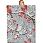 Miepos Winter Cardinal Throw BLANKET,50X60IN,SOFT,LIGHTWEIGHT Flannel,white B.... Fixed Price $35.77.