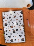 Disney Halloween Mickey & Minnie Pumpkin Spiders Bats Plush Throw 50X70 In.. Fixed Price $34.99.