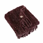 Ugg Meadow Hand-knitted W/fringe 50-INCH X 70-INCH Throw Blanket Cabernet. Fixed Price $85.45.