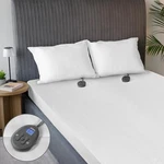 Sunbeam Quilted Heated Mattress Pad King 80" X 76" 12 Settings - White. Fixed Price $85.14.