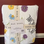 Nwt Rae Dunn White Queen X90 Plush Home Sweet Colorful Flowers Blanket. Fixed Price $50.00.