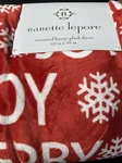 Nanette Lepore 60" X 70" Merry "joy" Christmas 100% Polyester Decorative Throw. Fixed Price $60.99.
