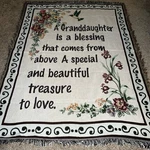 Tapestry Throw Blanket Collections 51X63" Granddaughter Fringe Nwot. Fixed Price $19.95.
