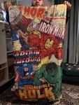 Marvel Comics Blanket Thor Iron Man Captain America Hulk Multicolor. Fixed Price $20.00.