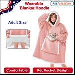 Wearable Blanket Hoodie, Birthday Gifts For Women, Mom, Oversized Hooded. Fixed Price $45.89.