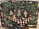 Vtg Tapestry Throw Blanket Bob Timberlake Tea Party Raggedy Ann, New. Fixed Price $29.00.