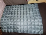 Eddie Bauer Quilted 75% Down Throw, Teal Blue 50" X 60" Camping Travel. Fixed Price $35.00.