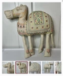 Target Pillowfort: Camel Plush Embroidered White Teal & Peach. Fixed Price $7.95.